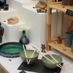 Rice bowls on stall